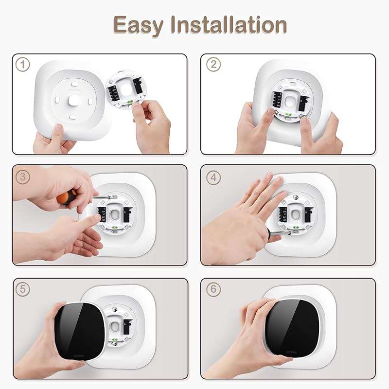 CaseBot Wall Plate for New 2025 ecobee Smart Thermostat Essential Thermostat, Practical and Stylish Trim Plate Bracket Cover Mount Holder, White - Image 6