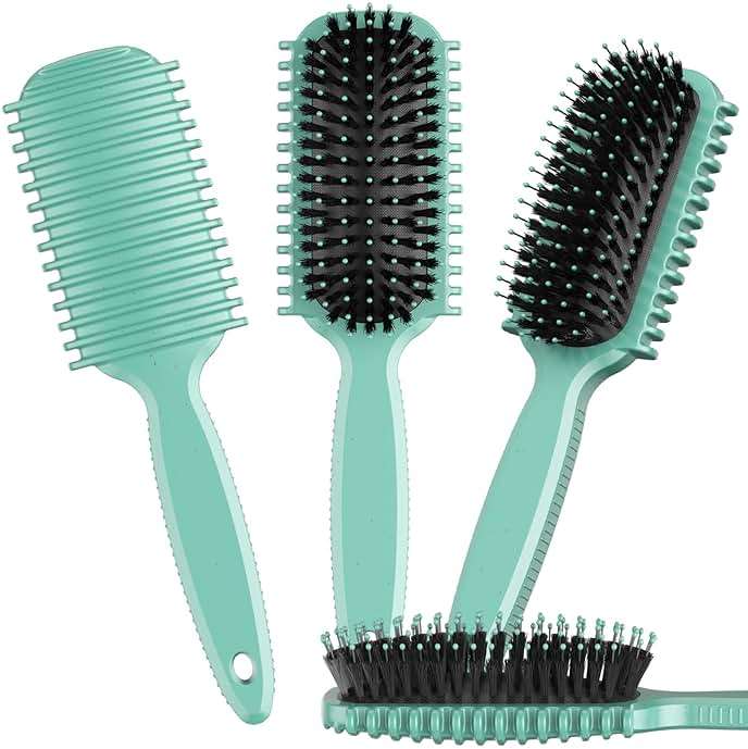 Curl Defining Brush, 1 PCS Curly Hair Brush, Curl Define Styling, for Combing and Shaping Men's and Women's Curls to Reduce Pulling (Green) - Image 2