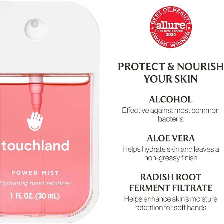 Touchland Juicy Escape Body Mist + Hand Sanitizer Spray Set - Image 5