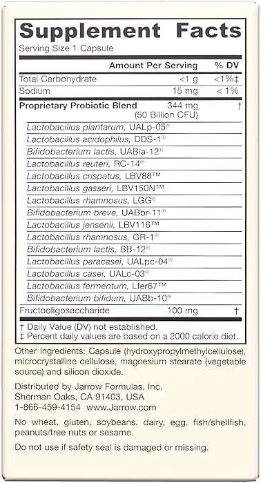 Jarrow Formulas Fem-Dophilus Vaginal & Digestive Probiotic 50 Billion CFU, 9 Clinically-Studied Strains, for Vaginal Flora & Yeast Balance, Urinary Tract, Digestive, & Immune Support, 30 Capsules - Image 9