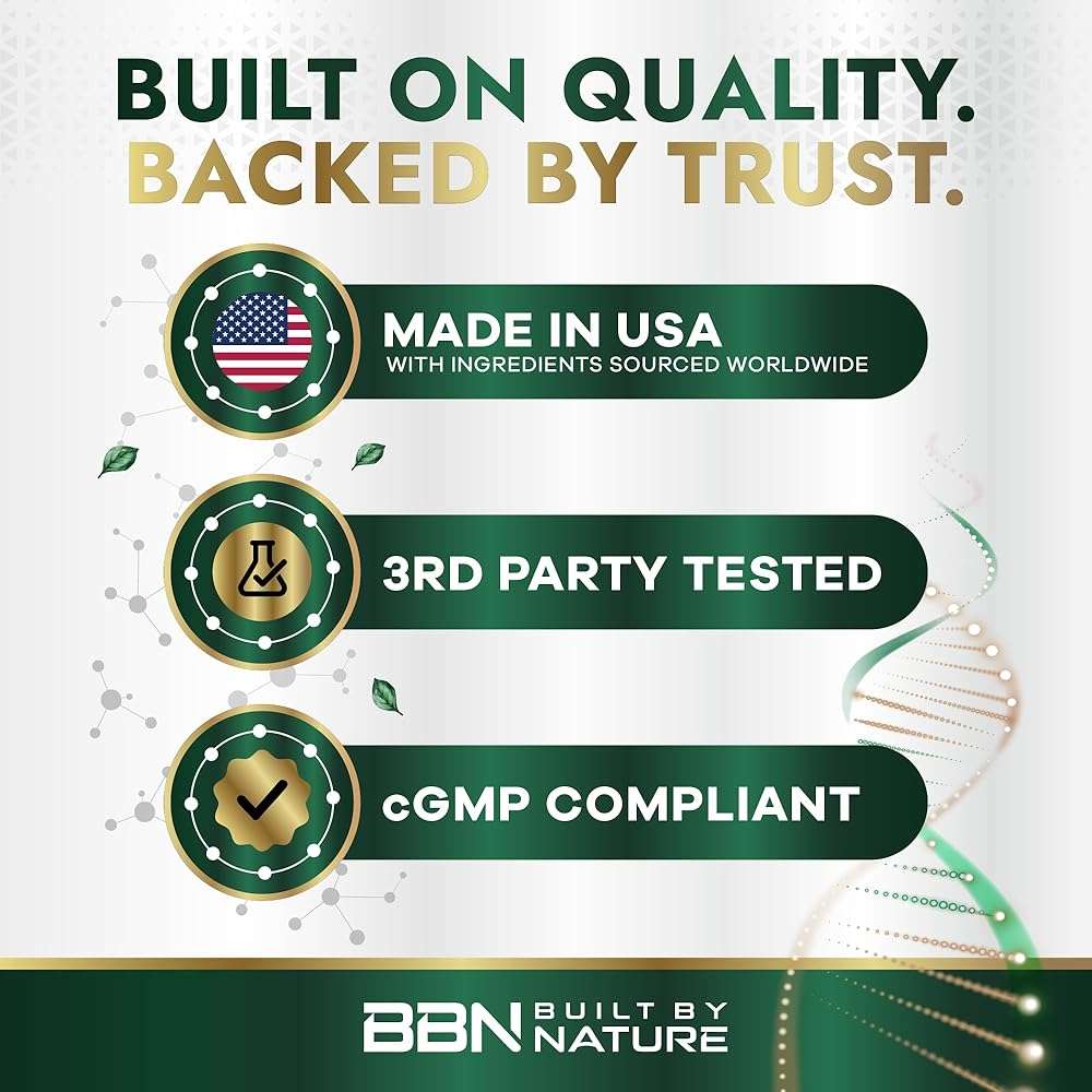 Built by Nature Vitamin D3 K2 5000 IU + 100 mcg MK-7 - Extra Strength, High Absorption - Bone, Heart & Immune Support - Coconut MCT Oil - Non-GMO – 1 Year Supply - 360 Softgels - Image 5