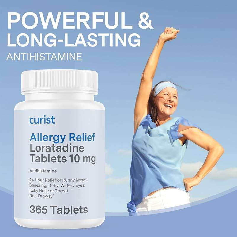Curist Loratadine 10mg 730 Count (2 x 365 Tabs) All Day Non Drowsy Allergy Medicine - 24 Hour Antihistamine Tablets for Runny Nose, Itchy Eyes, Sneezing - Indoor & Outdoor Allergy Medicine for Adults - Image 2