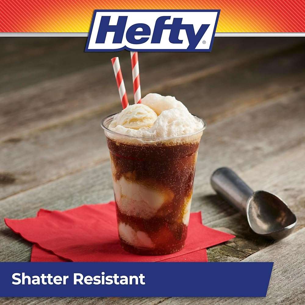 Hefty Party Perfect Clear Plastic Cups, 18 Ounce, 140 Count - Image 4
