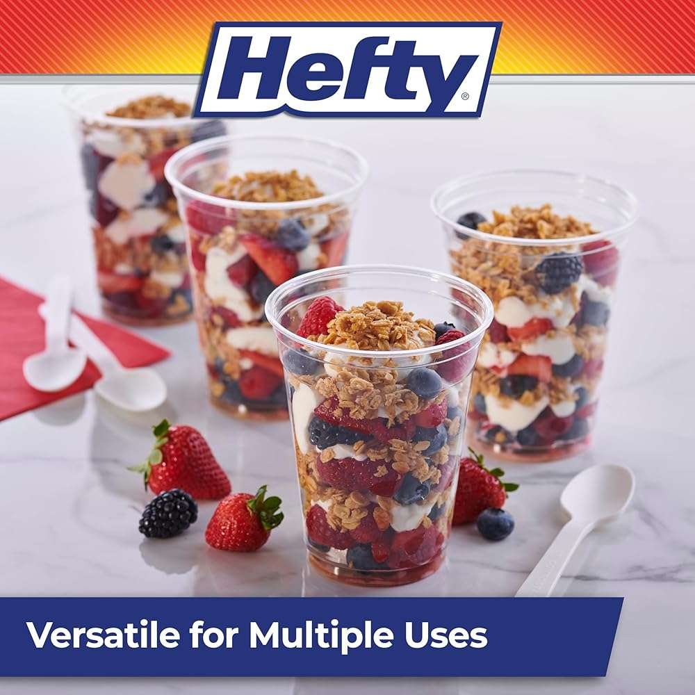 Hefty Party Perfect Clear Plastic Cups, 18 Ounce, 140 Count - Image 6