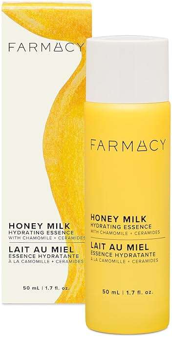 Farmacy Honey Milk Face Essence - Hydrating Milky Toner with Honey, Ceramides, Chamomile + Aloe - Helps Strengthen Skin Barrier + Replenish Moisture - Soothing + Calming Skincare (50ml) - Image 1