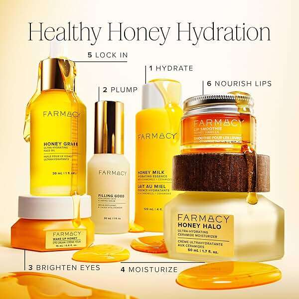 Farmacy Honey Milk Face Essence - Hydrating Milky Toner with Honey, Ceramides, Chamomile + Aloe - Helps Strengthen Skin Barrier + Replenish Moisture - Soothing + Calming Skincare (50ml) - Image 8
