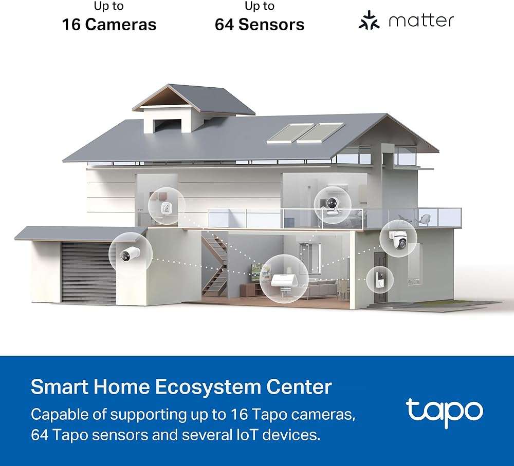 Tapo CentralHub for Smart Home Devices – Connect up to 16 Tapo Cameras & 64 Sub-G Sensors, 16GB Built-in Storage + 2.5'' SATA Expandable Storage Option, Improves Camera AI Accuracy - H500 - Image 4