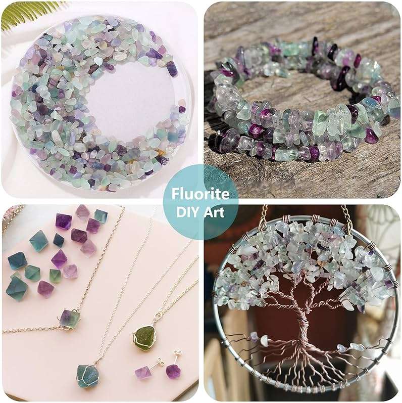 QYGL Crystal Pebbles – 0.9LB Natural Fluorite Crystal Bulk, Decorative Tumbled Gemstones Sea Glass Rock for Fish Tank Gravel, Vase Filler, DIY Crafts, Plant Pots & Home Decor - Image 5