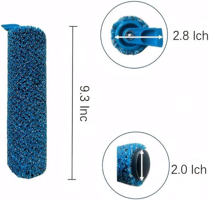 Replacement Roller Brush Set for Shark WW201 WW200 WW201q Cordless Wet Dry Hard Floor Cleaner Vacuum, 3-Piece Main Brush Kit with Cleaning Tool - Image 2