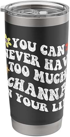 Retro Groovy You Can Never Have Too Much Channa In Your Life Stainless Steel Insulated Tumbler - Image 1