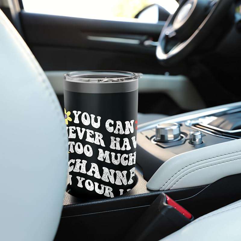 Retro Groovy You Can Never Have Too Much Channa In Your Life Stainless Steel Insulated Tumbler - Image 2