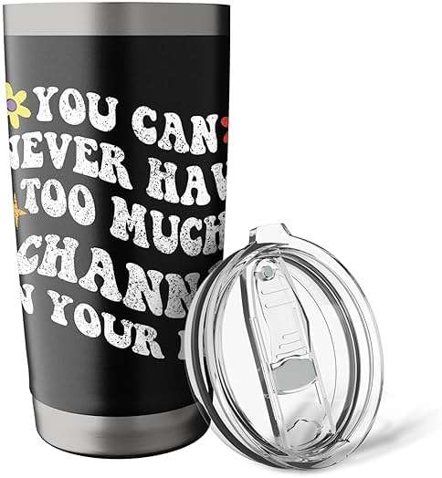 Retro Groovy You Can Never Have Too Much Channa In Your Life Stainless Steel Insulated Tumbler - Image 6