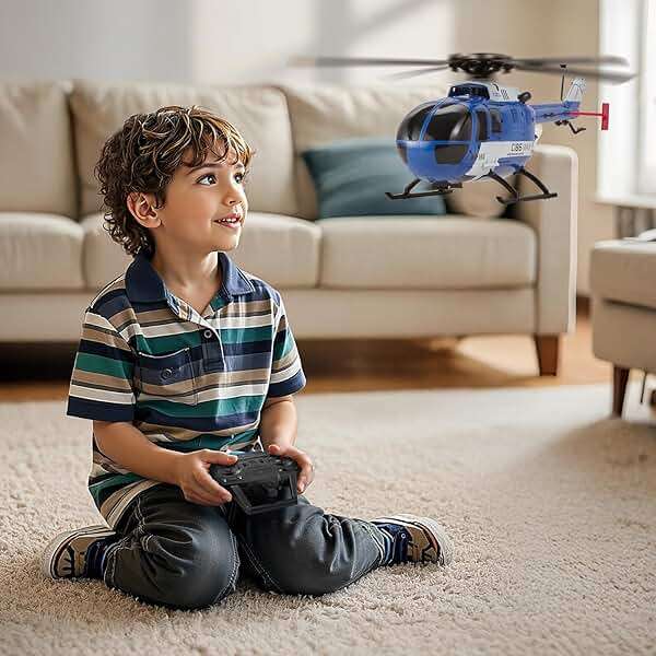 VEVOR RC Helicopter, 2.4GHz 4-Propeller Remote Control Helicopter with 6-Axis Gyro, 4-Channel RC Airplane for Beginner, LED Light & One-Key Takeoff/Landing, Plane Toys for Kids Ages 8 and up - Image 8