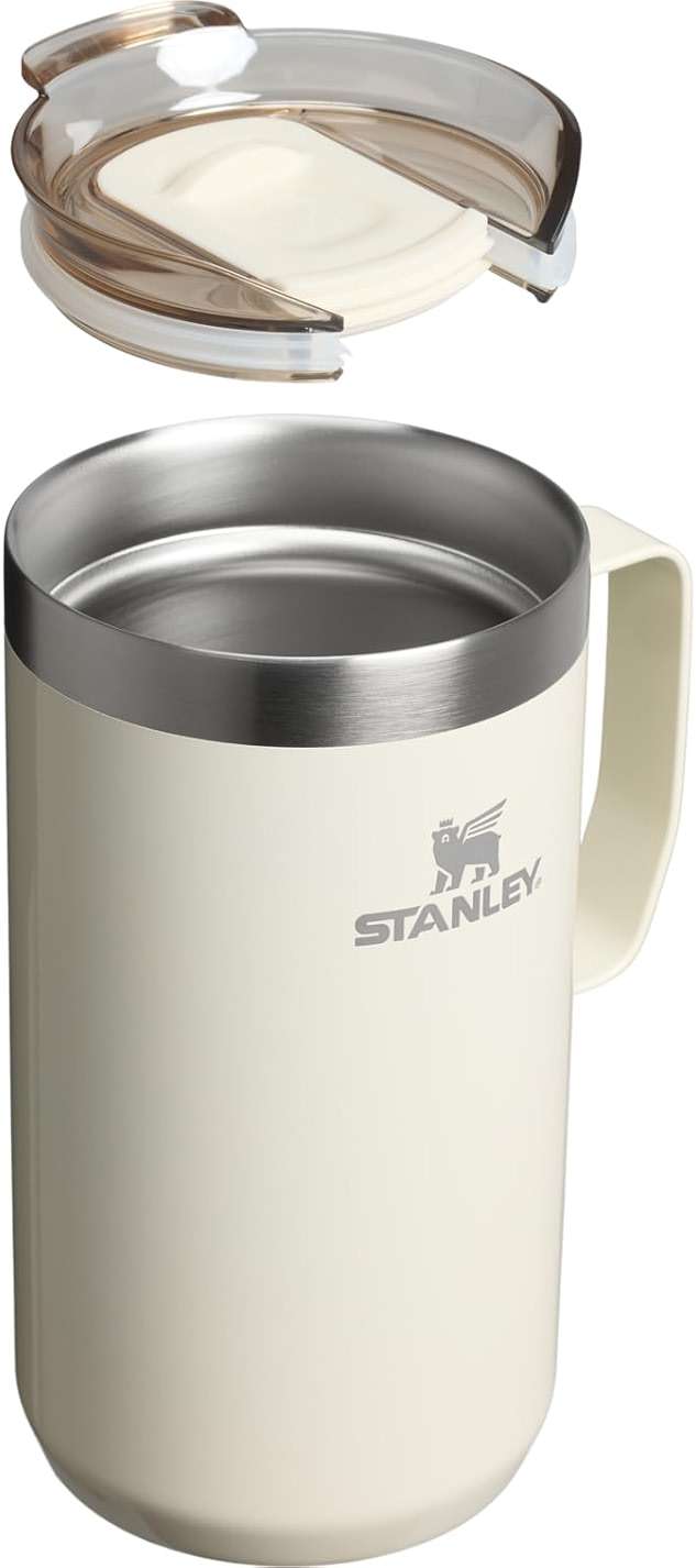 STANLEY Everyday Camp Mug 24oz | Drink Through Lid | Cup for Coffee, Tea and Drinks | Insulated Stainless Steel Coffee Mug | BPA-Free | Cream Gloss - Image 2
