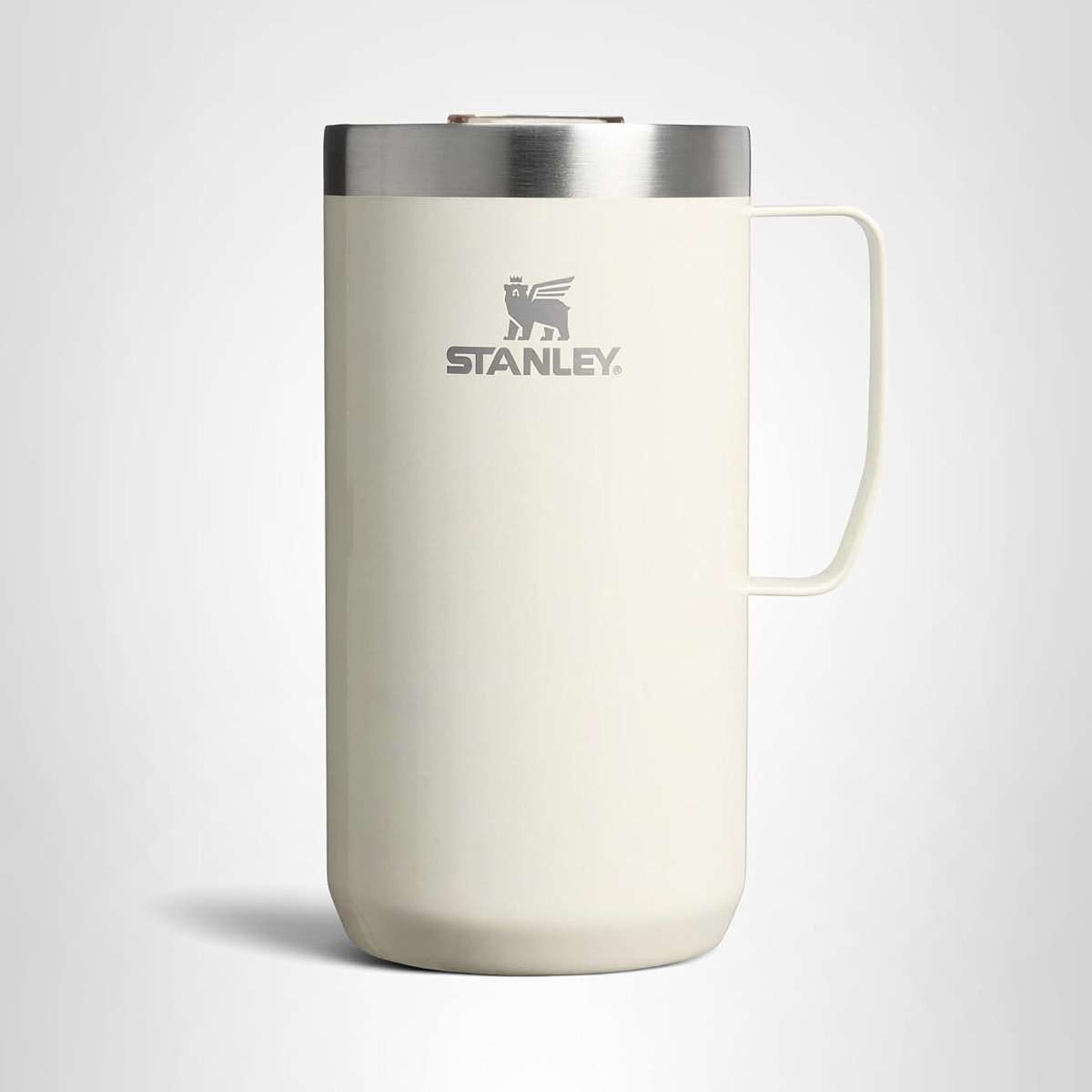 STANLEY Everyday Camp Mug 24oz | Drink Through Lid | Cup for Coffee, Tea and Drinks | Insulated Stainless Steel Coffee Mug | BPA-Free | Cream Gloss - Image 7