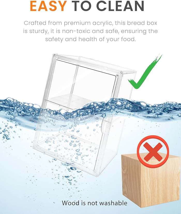 Bread Box,Large Bread Boxs for Kitchen Countertop - 4 Layers Adjustable Bread Storage Container,Clear Boxes for Kitchen Counter, Breads Box Airtight,Bread Holder,Perfect for Bagel Muffins（transparent） - Image 3