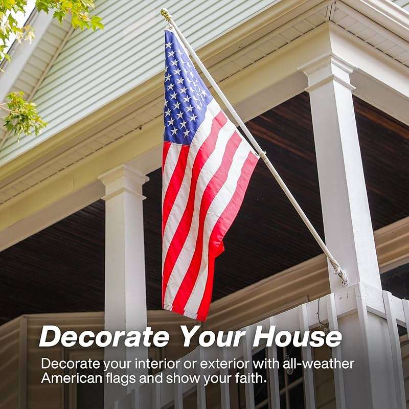 American Flag 6x10 ft Long Lasting US Flag, Heavy Duty Polyester, Embroidered Stars, Sewn Stripes, Brass Grommets, UV Protection Perfect for Outdoors! USA Flag - Image 6
