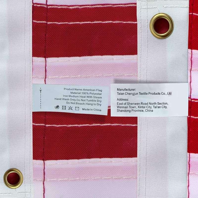 American Flag 6x10 ft Long Lasting US Flag, Heavy Duty Polyester, Embroidered Stars, Sewn Stripes, Brass Grommets, UV Protection Perfect for Outdoors! USA Flag - Image 8