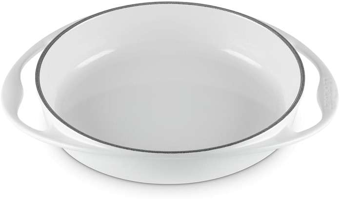 Le Creuset Enameled Cast Iron Traditional Round Tarte Tatin Dish, 2 qt., White - Image 1