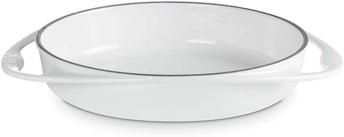 Le Creuset Enameled Cast Iron Traditional Round Tarte Tatin Dish, 2 qt., White - Image 3