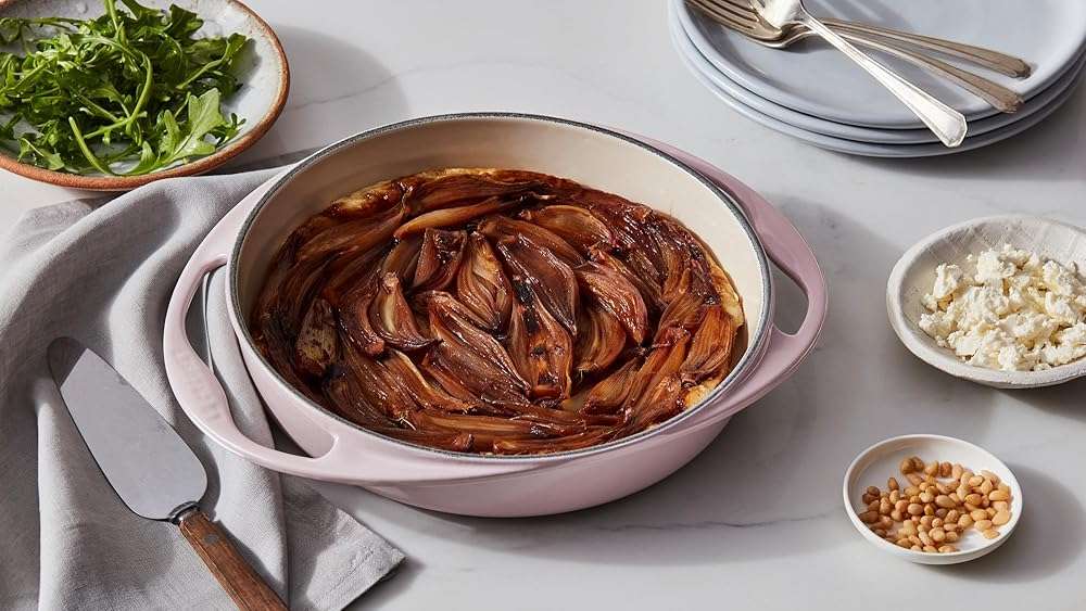 Le Creuset Enameled Cast Iron Traditional Round Tarte Tatin Dish, 2 qt., White - Image 6