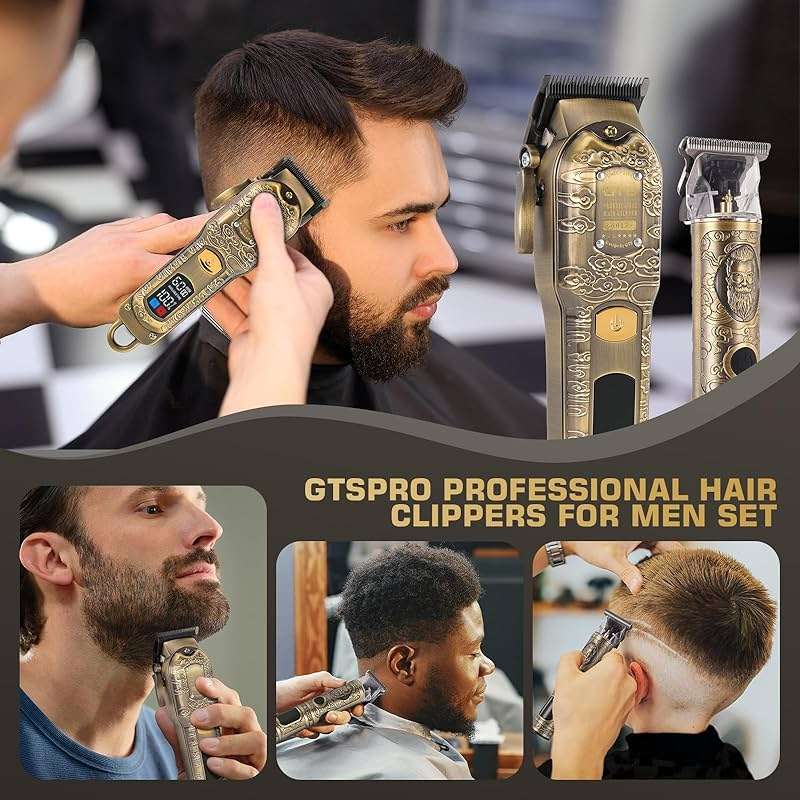 GTSPROProfessional Hair Clippers for Men – Cordless Barber Clippers with LCD Display, Precision Trimmer & Travel Case – Gifts for Men Husband Father - Image 7