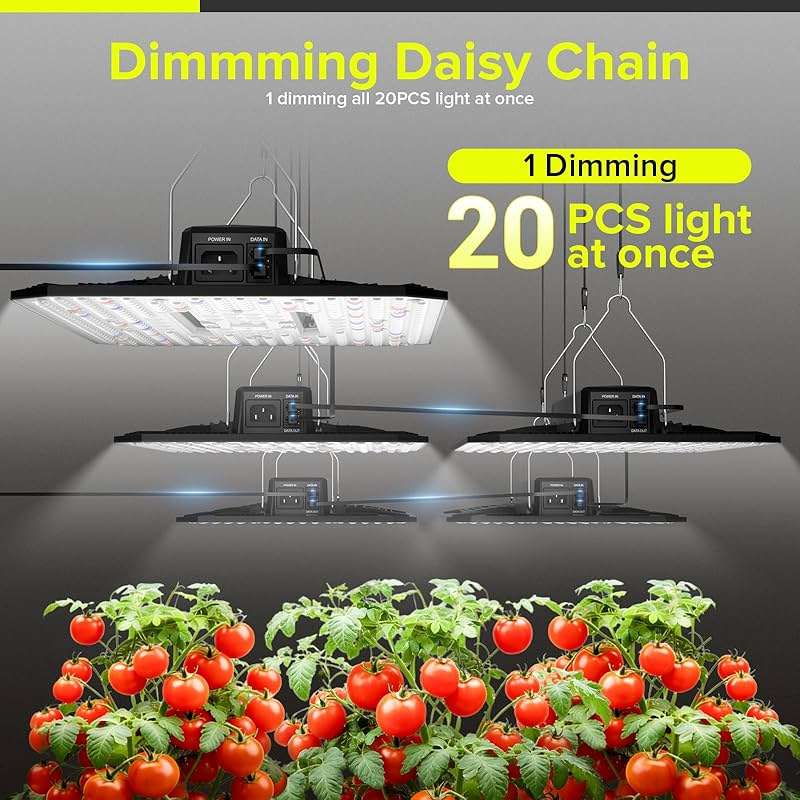 UAP1500 LED Grow Light, 150W Commercial Full Spectrum Grow Lights for Indoor Plants with Full Epar Boost Mode Switch & Daisy Chain, Dimmable Plant Light for Seeding Veg Bloom in 2x2, 3x3 Grow Tent - Image 8