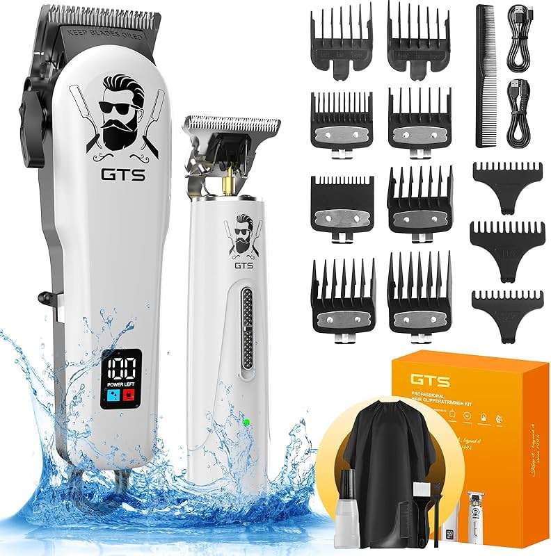 GTSPro Hair Clippers for Men, Clippers and Trimmers Set, Barber Clippers, Electric Hair Trimmer with Box, Gifts for Men White - Image 7