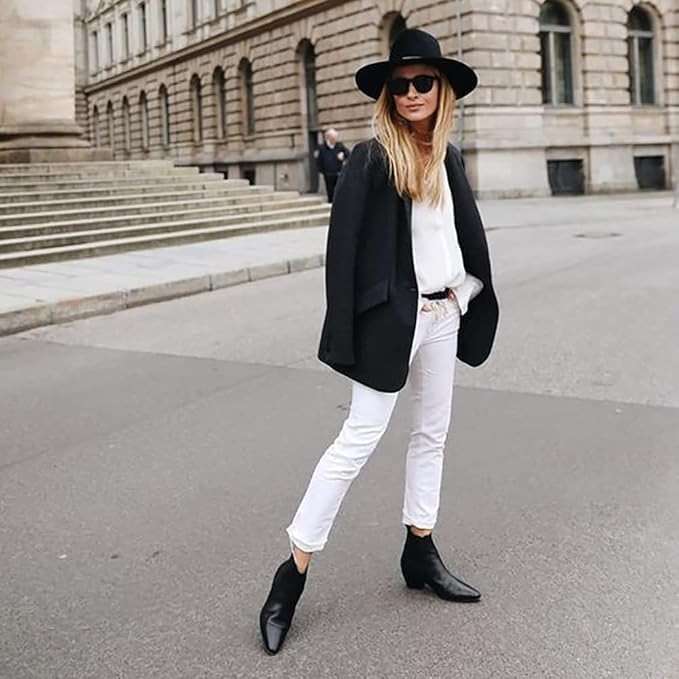 AQOKKA Classic Felt Fedora Hats for Men Women Wool Floppy Wide Brim Panama Hat with Belt Buckle - Image 4