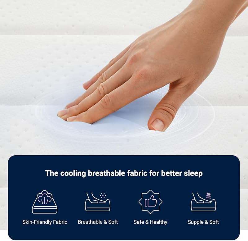 Avenco Queen Mattress, 12 Inch Medium Firm Queen Size Mattress in a Box, Hybrid Mattresses with Smarts™ Coil Pocket Springs for Motion Isolation, Strong Edge Support, CertiPUR-US Certified - Image 4