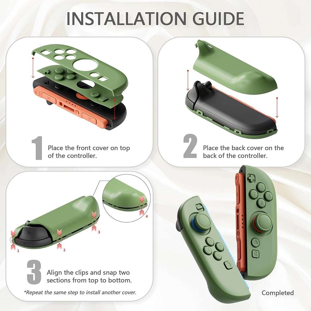 PlayVital Hard Case for Nintendo Switch 2 with Extra Stand & Thumb Grip Caps | Split Design, Dockable Protective Full-Body Shell Cover for Nintendo Switch 2 | Solid Color Series, Matcha Green - Image 8