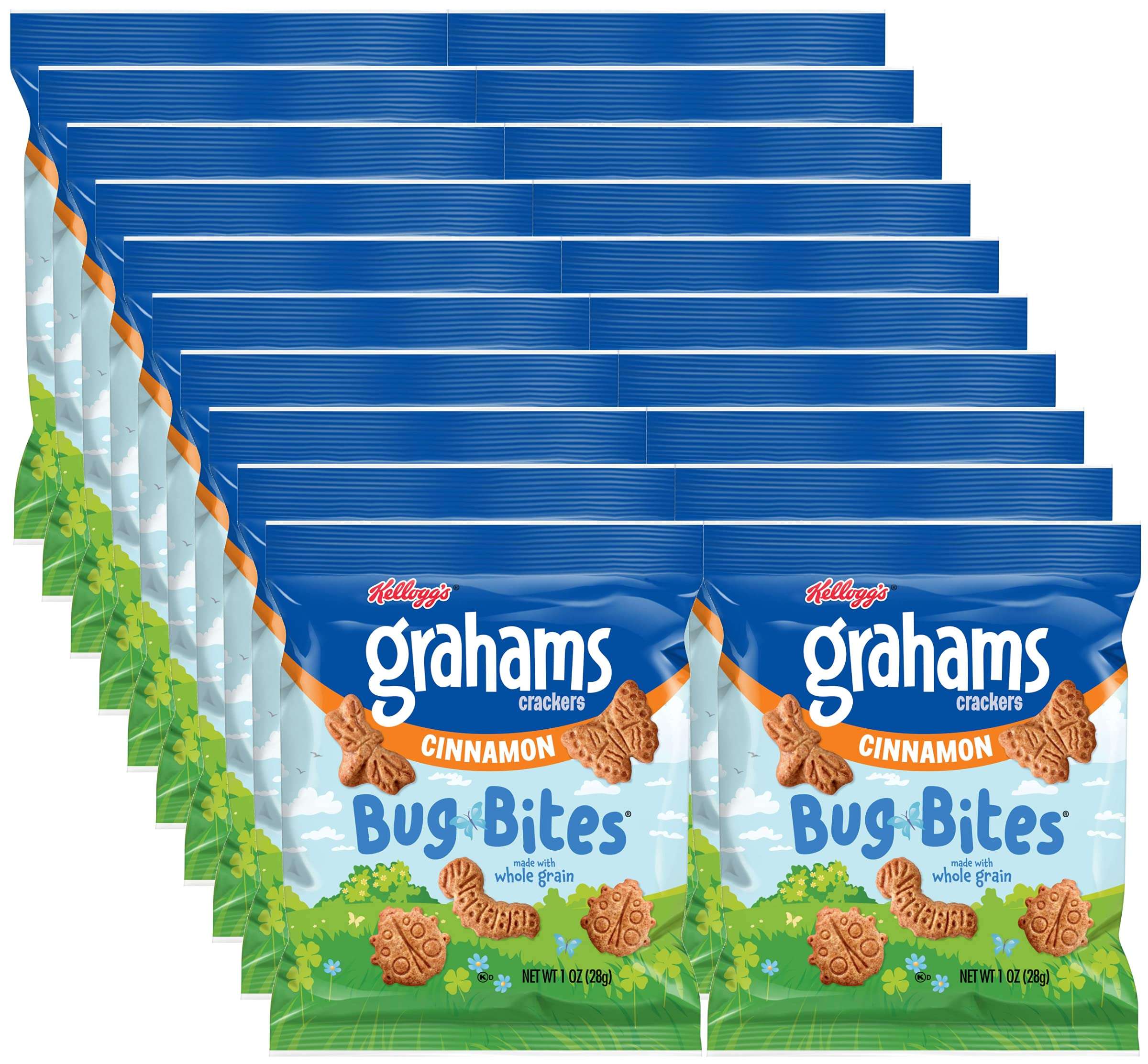 Cinnamon Graham Crackers Bug Bites, Made with Whole Grain, Delicious Snacks for the Whole Family, Stock up and Enjoy them (Pack of 20) - Image 1