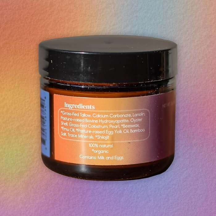 Bliss Energetics Primal Puddy - 2oz Remineralizing Tooth Leave On Paste - Hydroxyapatite, Tallow, Colostrum, Shilajit - All Natural Preservative & Chemical Free - Image 5