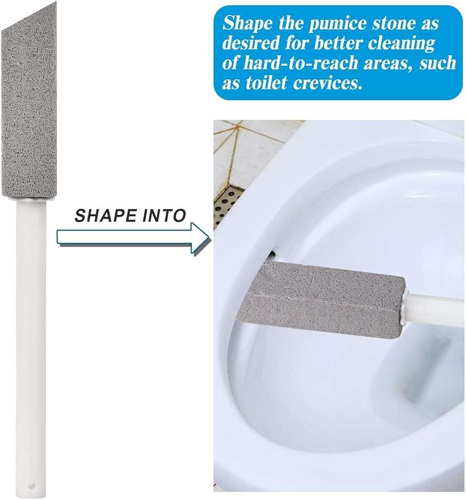 5 Packs Pumice Cleaning Stone with Extra Long Handle, Pumice Stone for Toilet Bowl Clean for Cleaning Toilets, Bathtubs, Grills, Swimming Pools, Sinks - Image 6