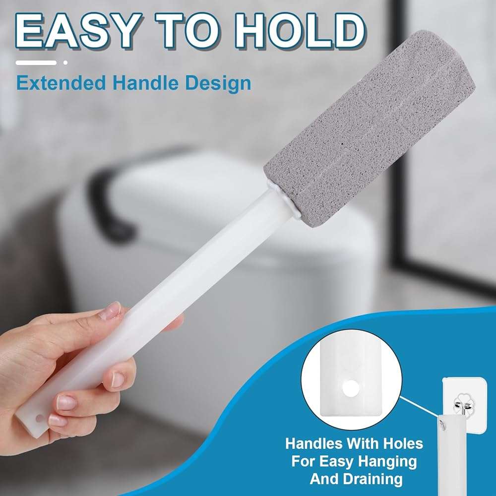 5 Packs Pumice Cleaning Stone with Extra Long Handle, Pumice Stone for Toilet Bowl Clean for Cleaning Toilets, Bathtubs, Grills, Swimming Pools, Sinks - Image 8
