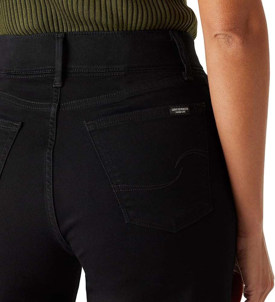Levi Strauss Signature Gold Women's Totally Shaping Ultimate Pull-on Wide-Leg Jean Mid Rise Stretch Denim (Available in Plus) - Image 5