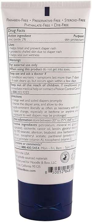 Noodle & Boo The Best Diaper Rash Ointment, Multi Purpose Baby Skin Care Zinc Oxide Ointment For Diaper Rash Prevention, Treatment & Relief, Fragrance Free - Image 2