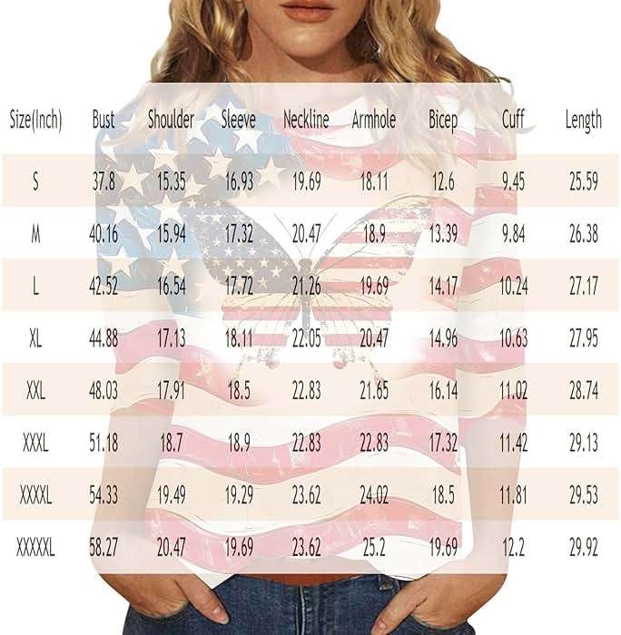 Ladies 3/4 Sleeve Tops 4Th of July Clothing Crew Neck Fashion Patriotic American Flag Casual Star Print Blouse - Image 6