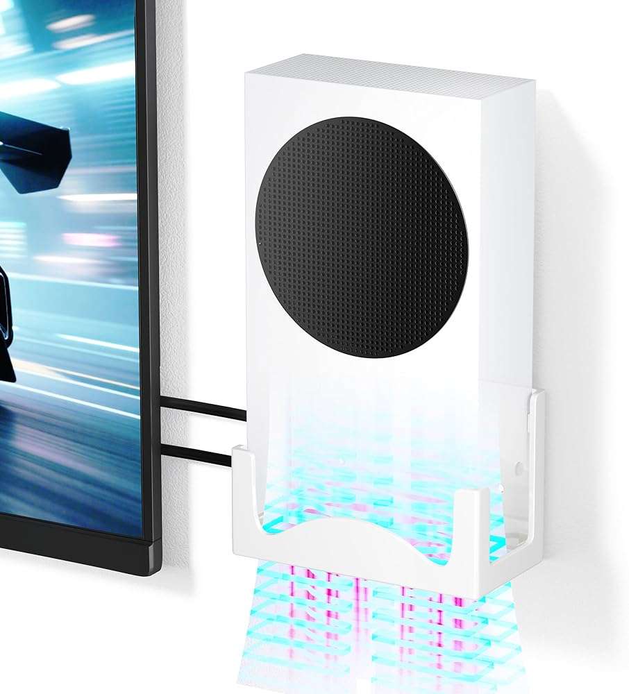 Josmimic Wall Mount for Xbox Series S – Metal Console Holder with Ventilated Base and Anti-Scratch Pads – Space-Saving Wall Bracket for Xbox S with Easy Installation and Heat Dissipation Design - Image 9