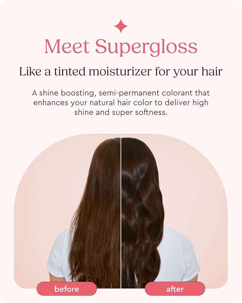 Glaze Supergloss Color Conditioning Gloss – Hydrating Semi-Permanent Color Hair Gloss & Shine Boost – For Dark Brown Hair – 6.4 Fl Oz - Chocolate Gleam - Image 2