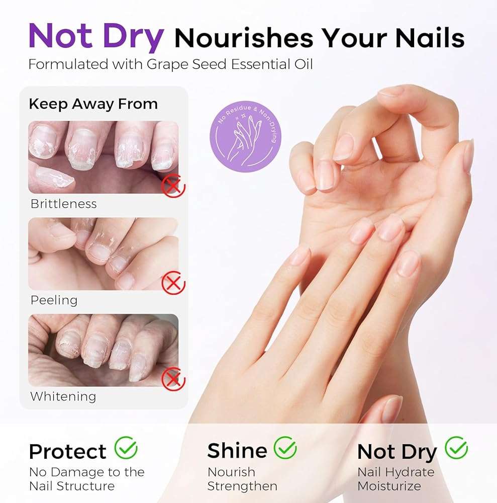 Glamonade Acetone Nail Polish Remover: 16 Fl Oz Large Capacity Professional Gel Polish Remover for Removal of Regular Polish/Gel Polish/Glue/Artificial Nail - With Grape Seed Oil for Gentle Removal - Image 6