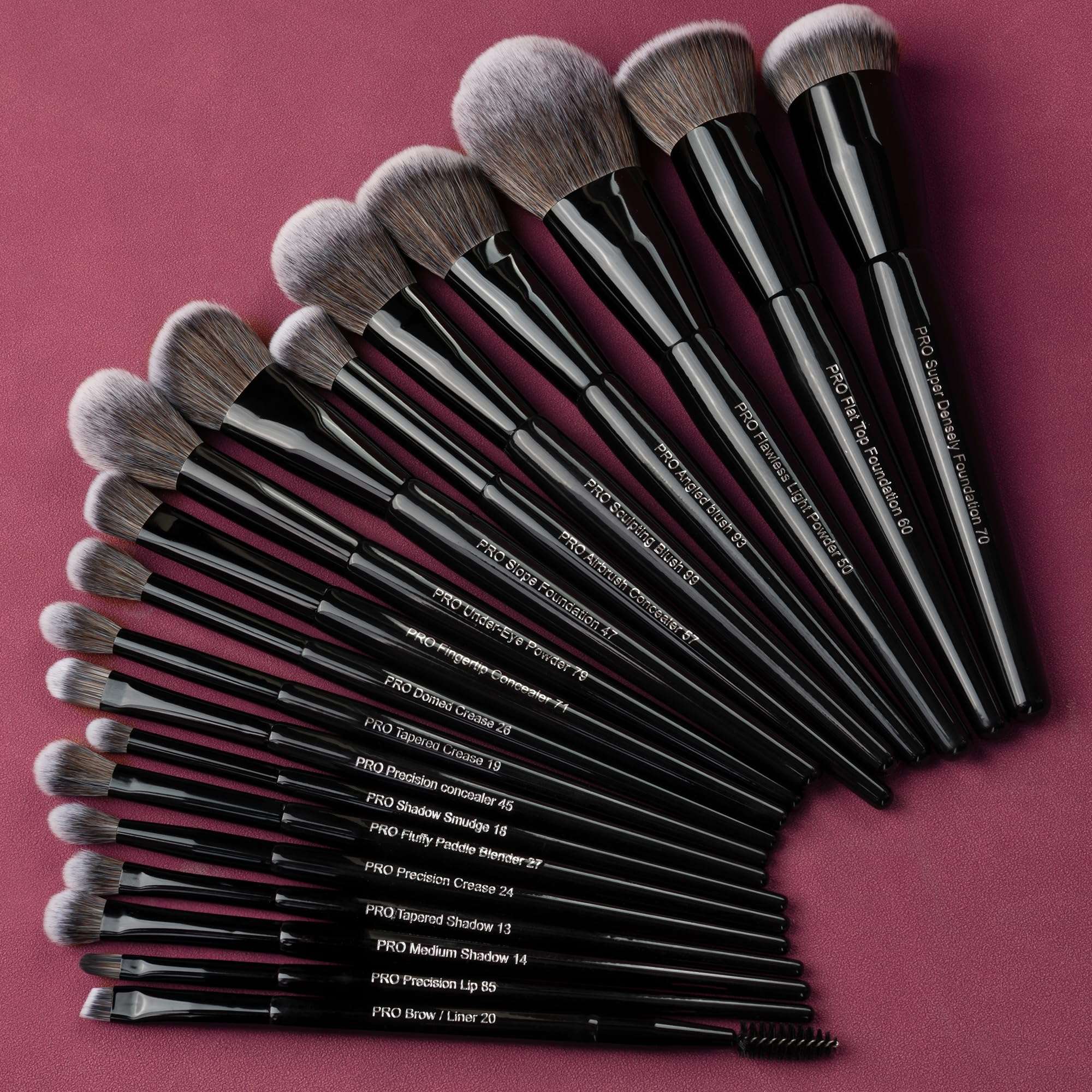 Bueart Design 19Pcs Professional Grade Labeled Makeup Brushes Set, Large Foundation Powder Contour Concealer eyeshadow Blush EyeLiner Make up Brushes,Premium Synthetic hair,Vegan Cruelty-free - Image 6