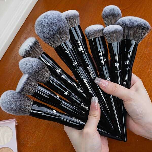 Bueart Design 32Pcs PRO Grade Makeup Brushes Set with Super large Holder, Premium Ultra-soft Synthetic Foundation Contour Powder Blush Concealer Eyeshadow Classic Black Make up Brush - Image 3