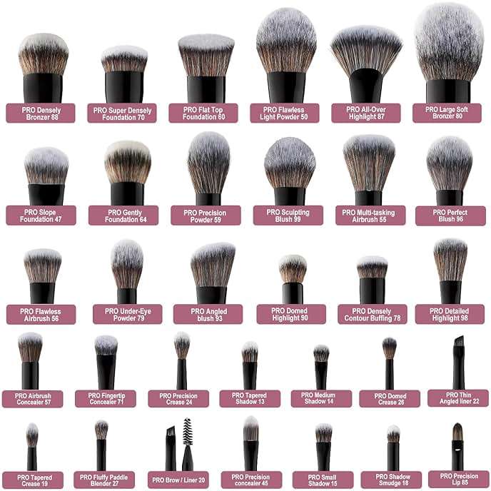 Bueart Design 32Pcs PRO Grade Makeup Brushes Set with Super large Holder, Premium Ultra-soft Synthetic Foundation Contour Powder Blush Concealer Eyeshadow Classic Black Make up Brush - Image 5