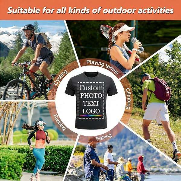 Custom T Shirts for Men Women,Personalized Shirts with Photo Logo Text,Customized T-Shirt for Front & Back Print - Image 7