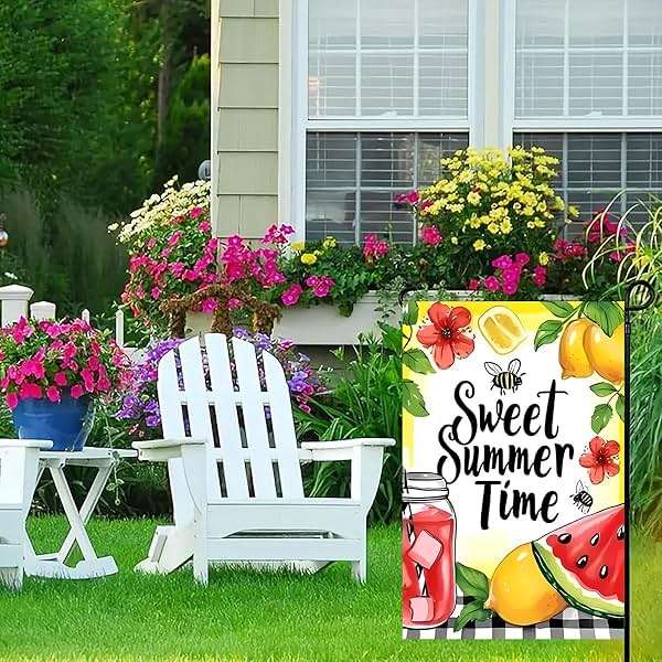 Summer Lemon Garden Flag 12x18 Inch Double Sided Sweet Summer Time Watermelon Garden Flag for Outside, Patio and Lawn-03 - Image 7