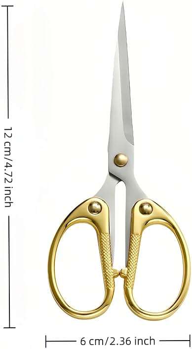 5" Stainless Steel Scissors Sharp Blades - Ambidextrous Comfort Grip Multipurpose for Office, Home, School, Crafts, Fabric - Ideal Gift (Gold) - Image 2