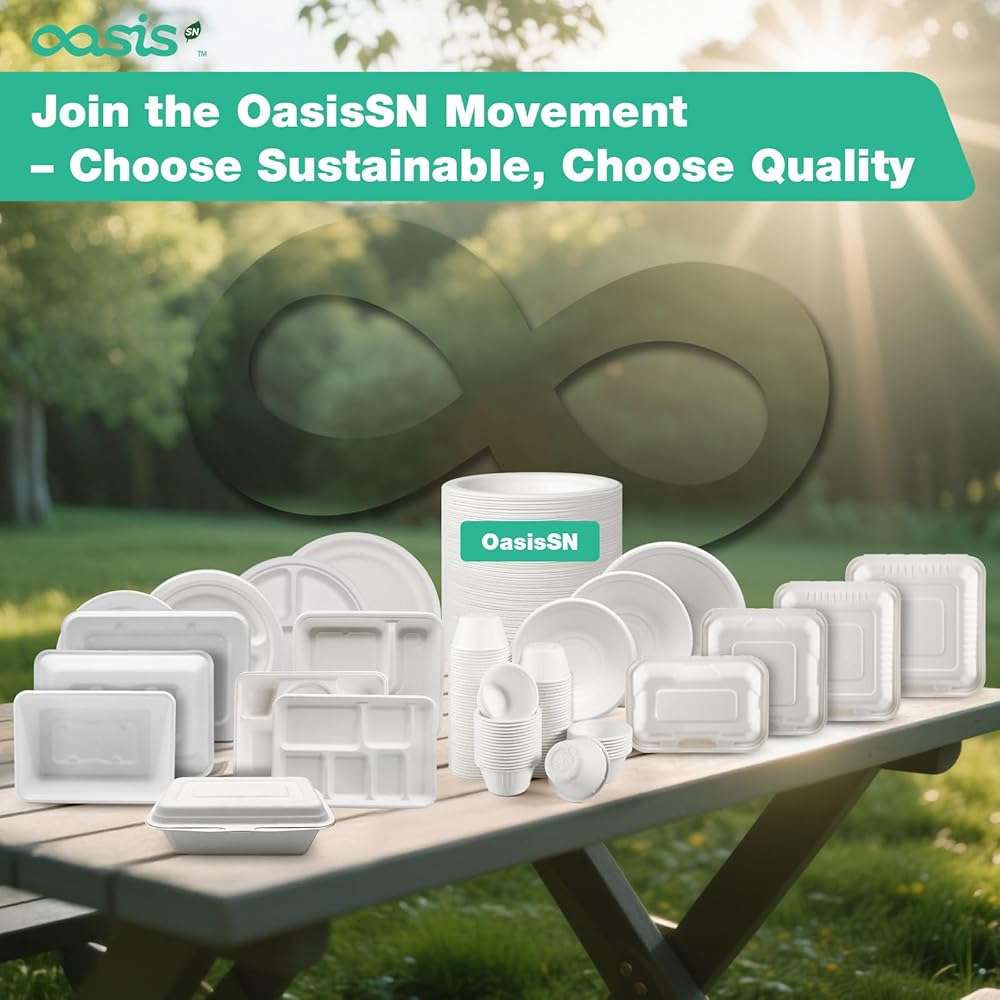 OasisSN 8×8", 68-Pack Disposable Clamshell Take Out Food Containers, Biodegradable Paper To Go Boxes for Burgers, Sandwiches, Fries & More (White) - Image 7