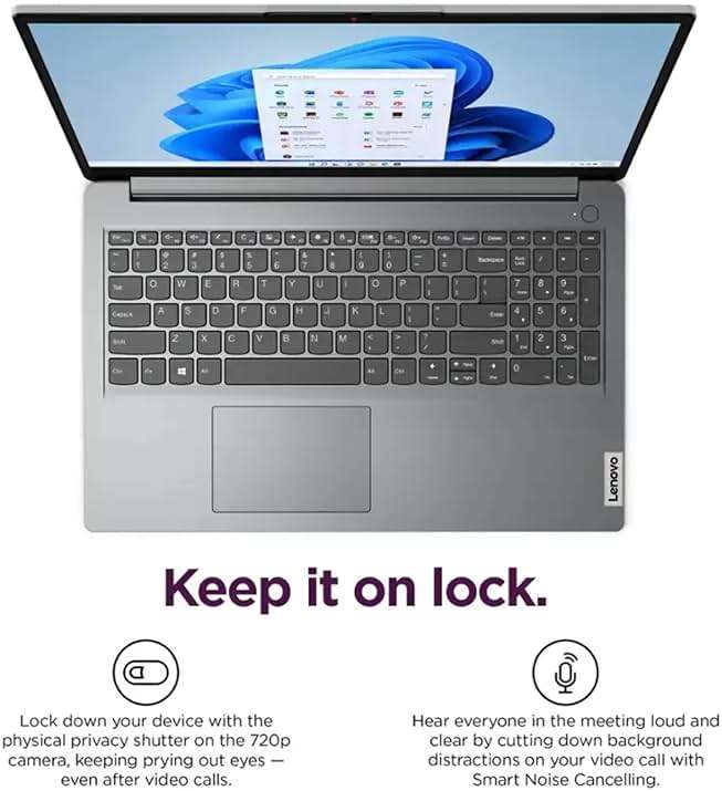 Lenovo IdeaPad 1i Laptop with Office 365 Home and Business • 128GB SSD • 4GB RAM • Intel Core • 14 Anti-Glare Screen • WiFi-6 • 11HR Battery • Windows 11 no Mouse - Image 5