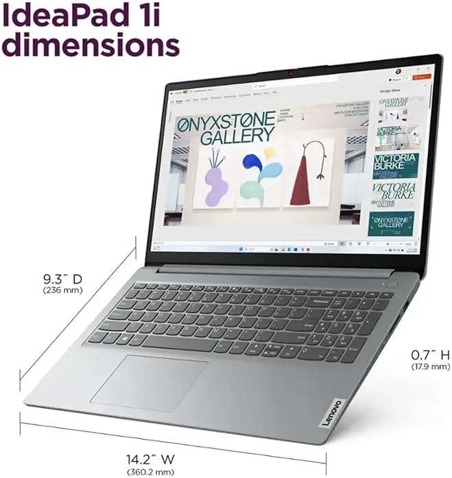 Lenovo IdeaPad 1i Laptop with Office 365 Home and Business • 128GB SSD • 4GB RAM • Intel Core • 14 Anti-Glare Screen • WiFi-6 • 11HR Battery • Windows 11 no Mouse - Image 6